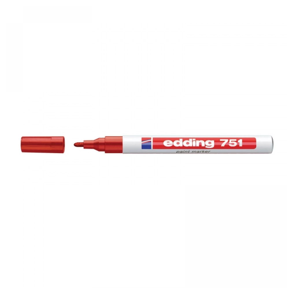 Lakkmarker 1-2mm, kerek Edding 751 piros