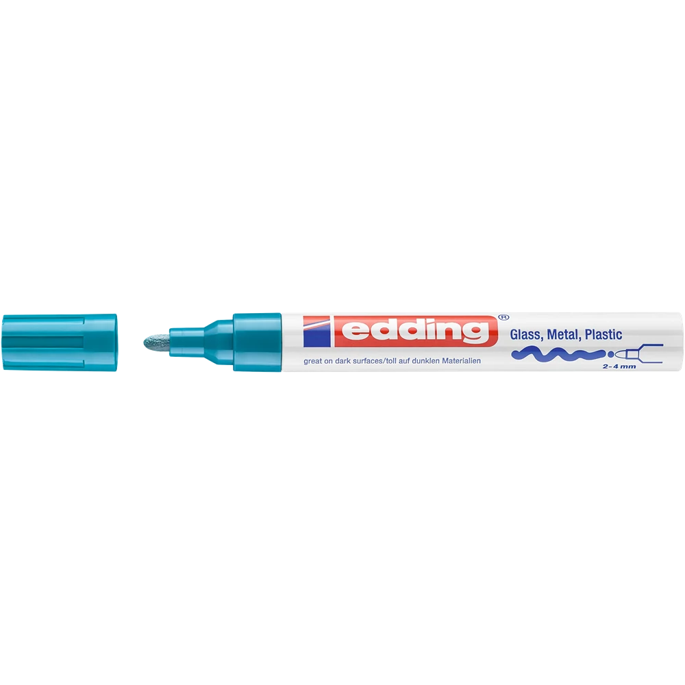 Lakkmarker 2-4mm, kerek Edding 750 világoskék