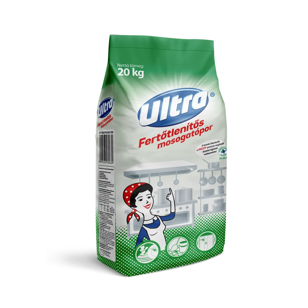Mosogatópor fertőtlenítő hatással zsákos 20 kg Ultra