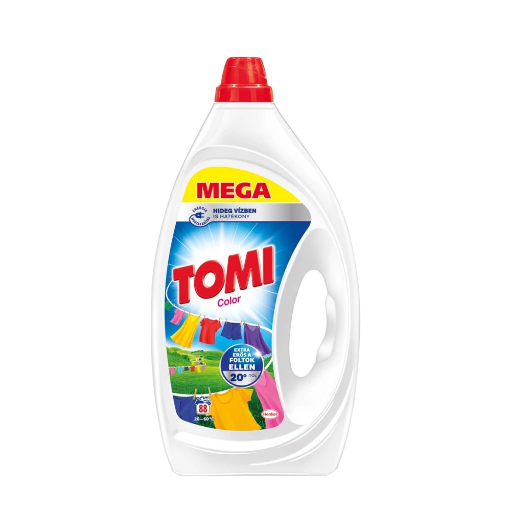 Mosógél 3,96 liter (88 mosás) színes ruhákhoz Tomi MEGA