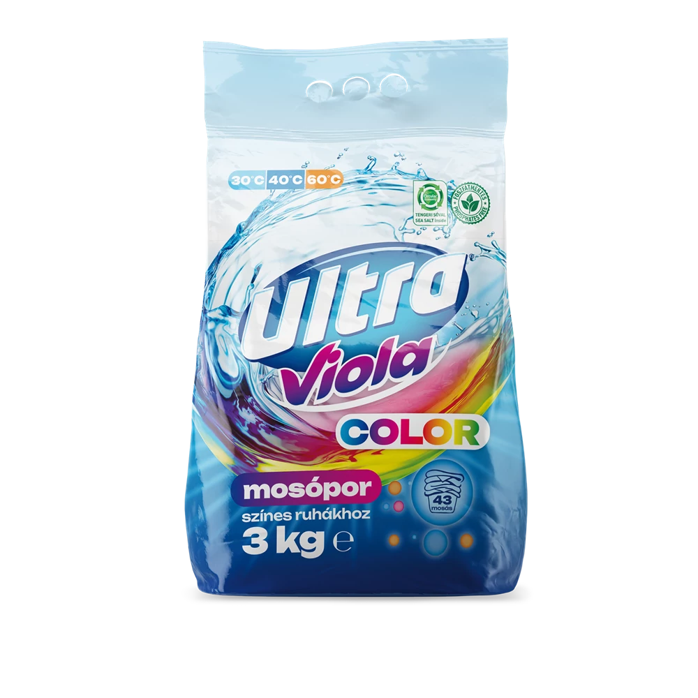 Mosópor 3 kg (43 mosás) színes ruhákhoz Ultra Viola Color