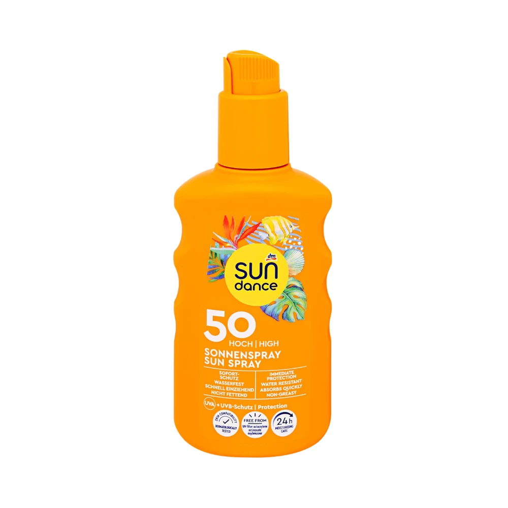 Naptej Napozó spray magas fényvédelemmel szórófejes 200 ml FF50 Sundance