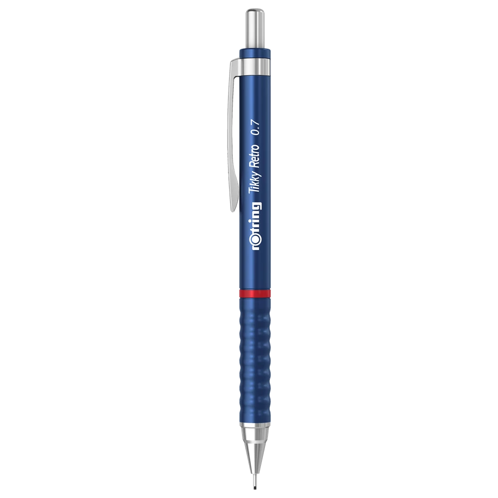 Nyomósirón 0,7mm, kék test, Rotring Tikky Retro