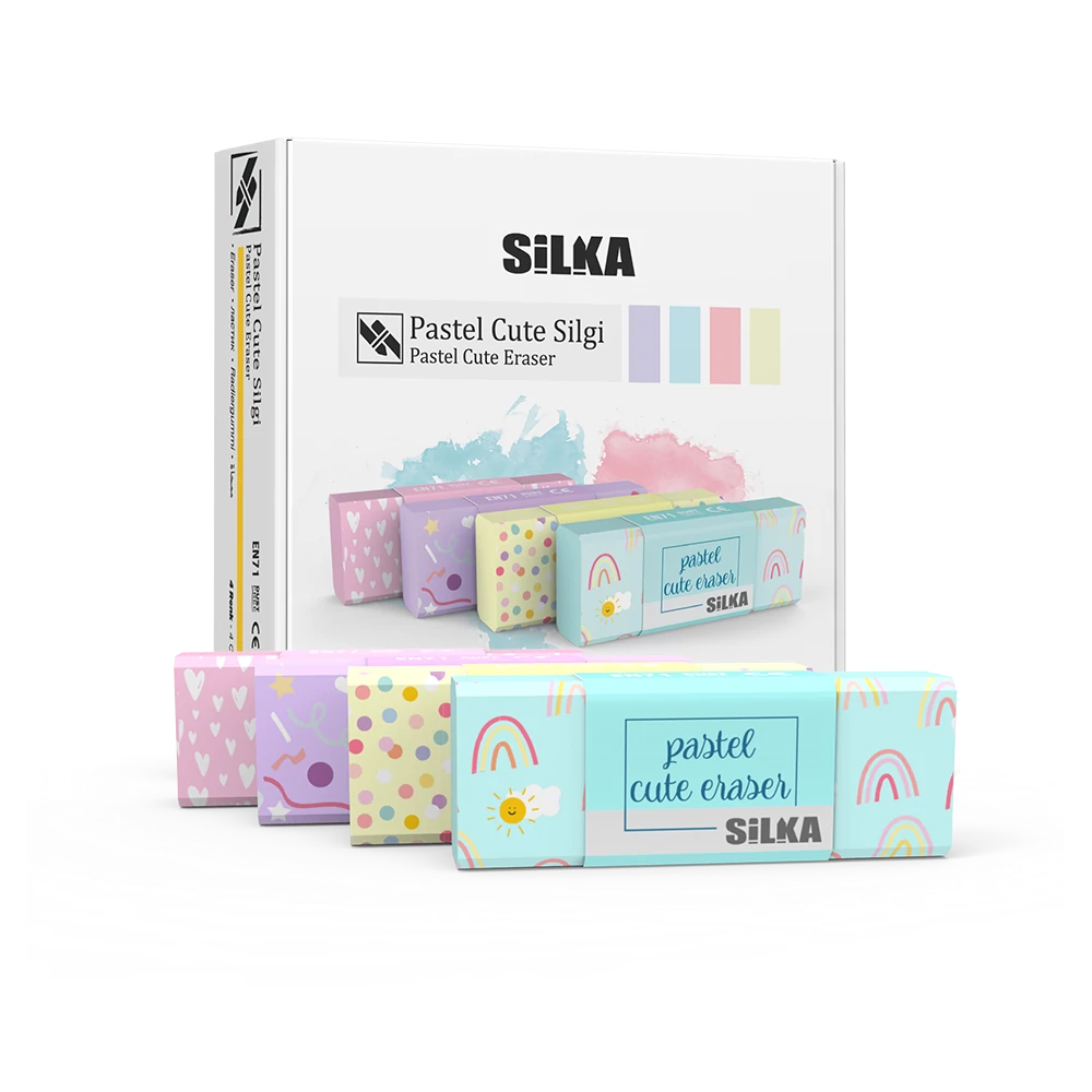 Radír, cuki, pasztell, 20 db/display Silka