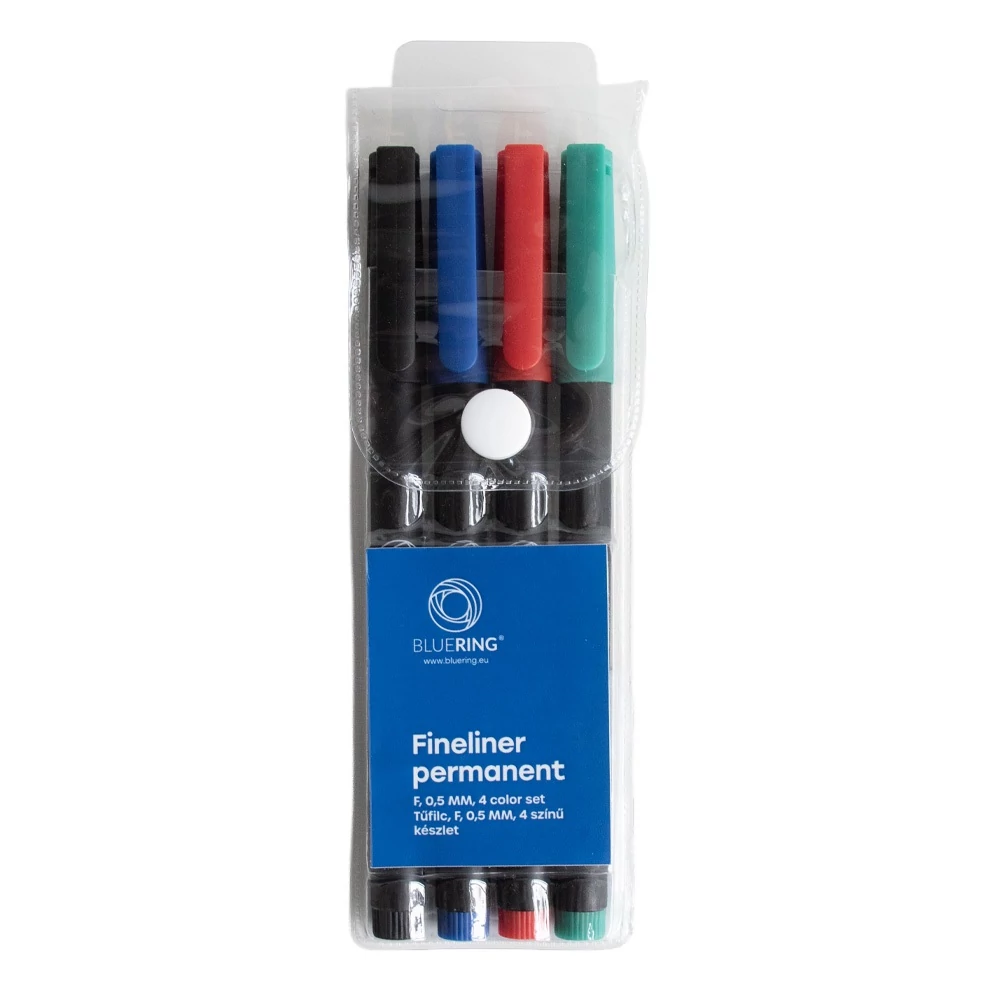 Rostirón, tűfilc alkoholos készlet, 0,5mm OHP Bluering® F, 4 klf. szín
