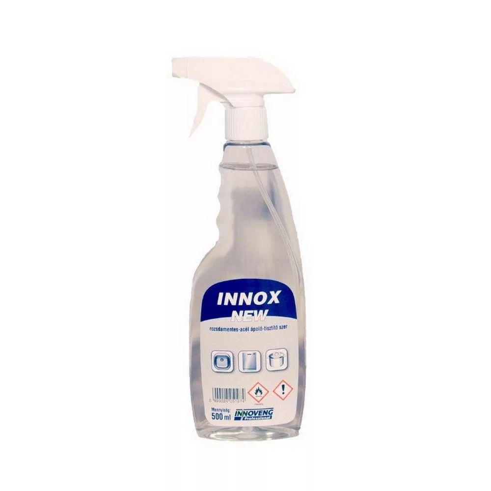 Rozsdamentes acélápolószer szórófejes 500 ml Innox New