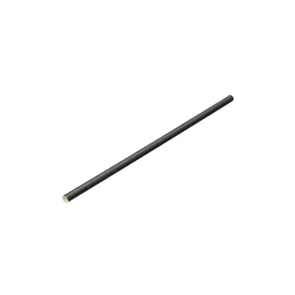 Szívószál papír 6 x 230 mm 100 db/csomag, fekete