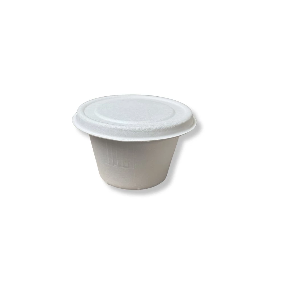 Szószos - öntetes tál alj, 100ml komposztálható cukornád 50 db/csomag