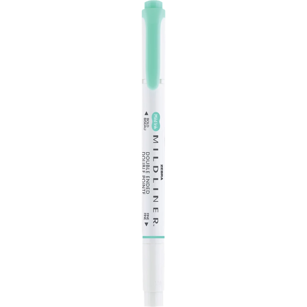 Szövegkiemelő 1,0/3,5 mm, kétvégű, Zebra Mildliner Fluorescent, türkiz