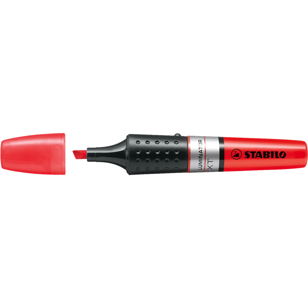 Szövegkiemelő 2-5mm, hengeres test Stabilo Luminator piros