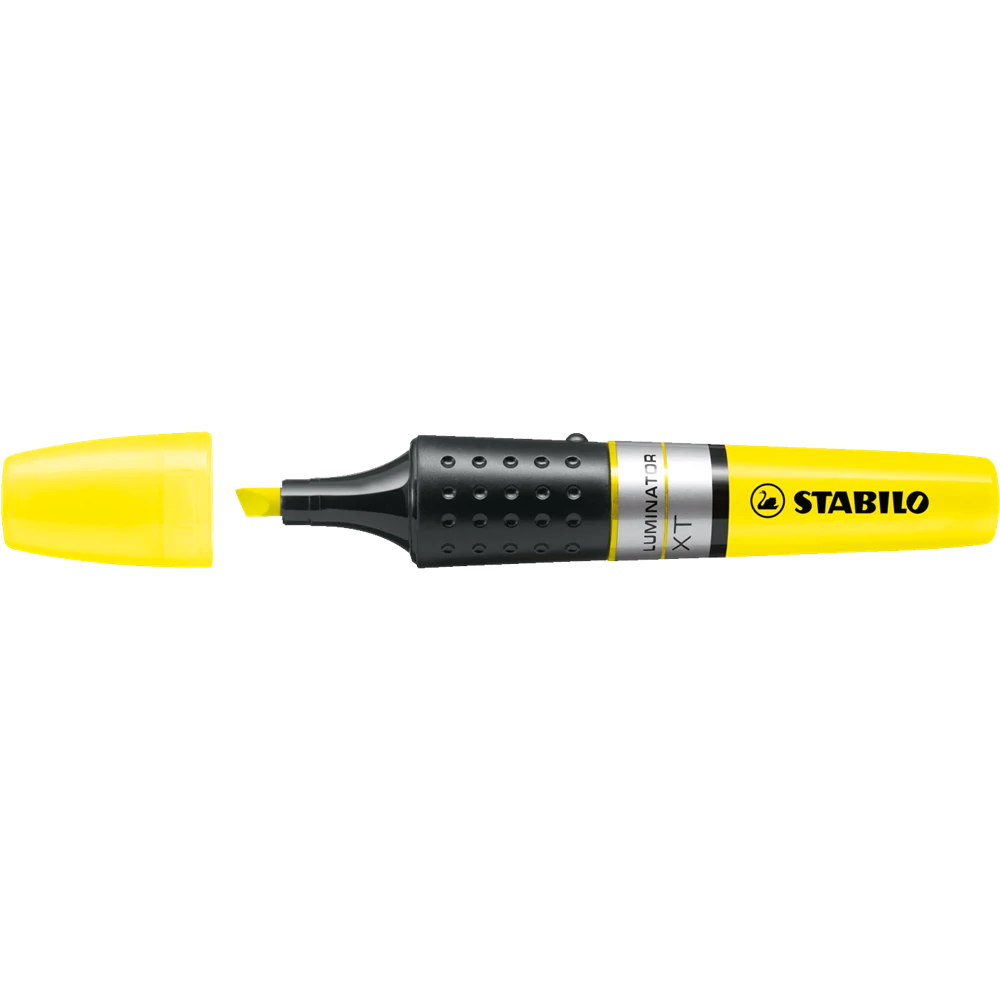 Szövegkiemelő 2-5mm, hengeres test Stabilo Luminator sárga