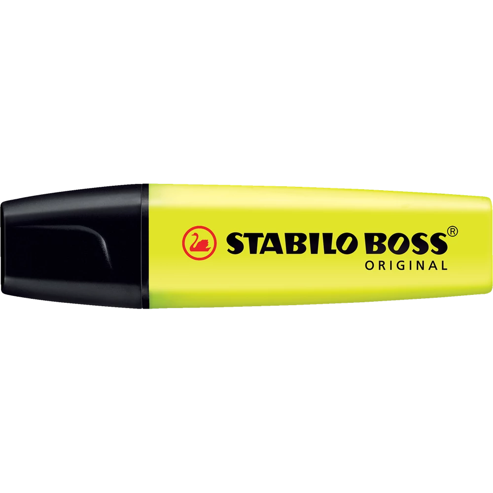 Szövegkiemelő 2-5mm, vágott hegyű, STABILO Boss original sárga