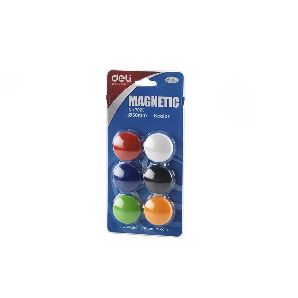 Mágneskorong, 30 mm, 6 db, DELI 
