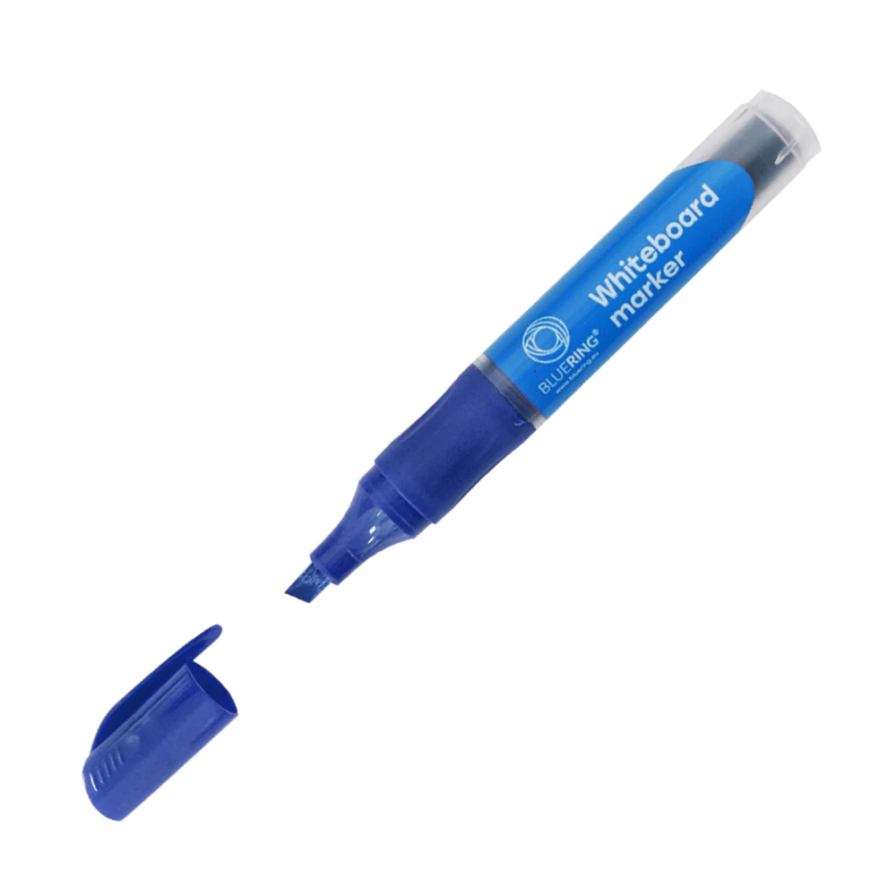 Táblamarker 2,2-5,2mm, vágott hegyű, cserélhető betétes, Bluering kék