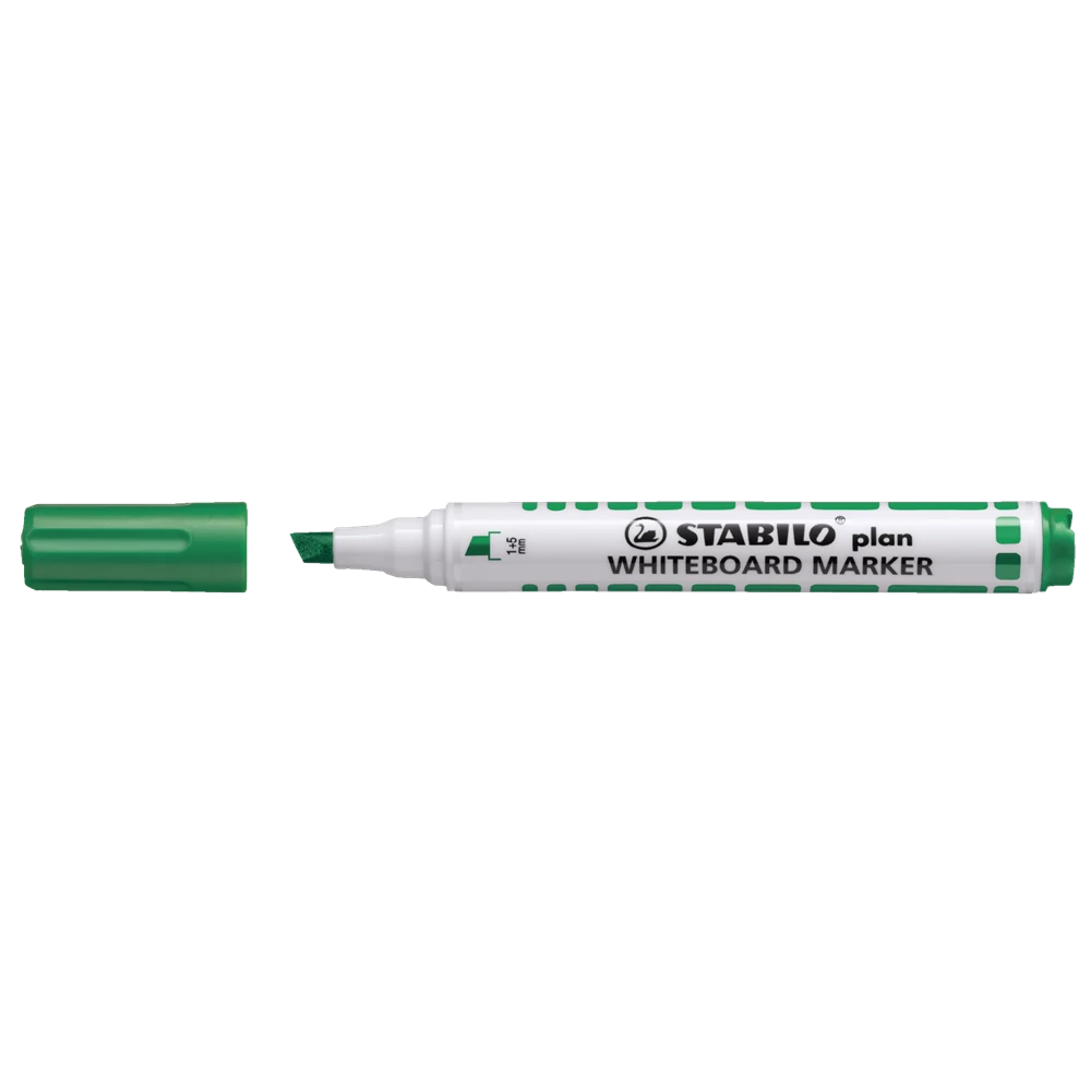 Táblamarker 2,5-3,5mm, kerek hegyű, Stabilo Plan 641/36 zöld