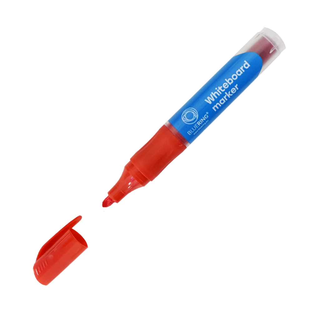 Táblamarker 3mm, kerek, cserélhető betétes, Bluering piros