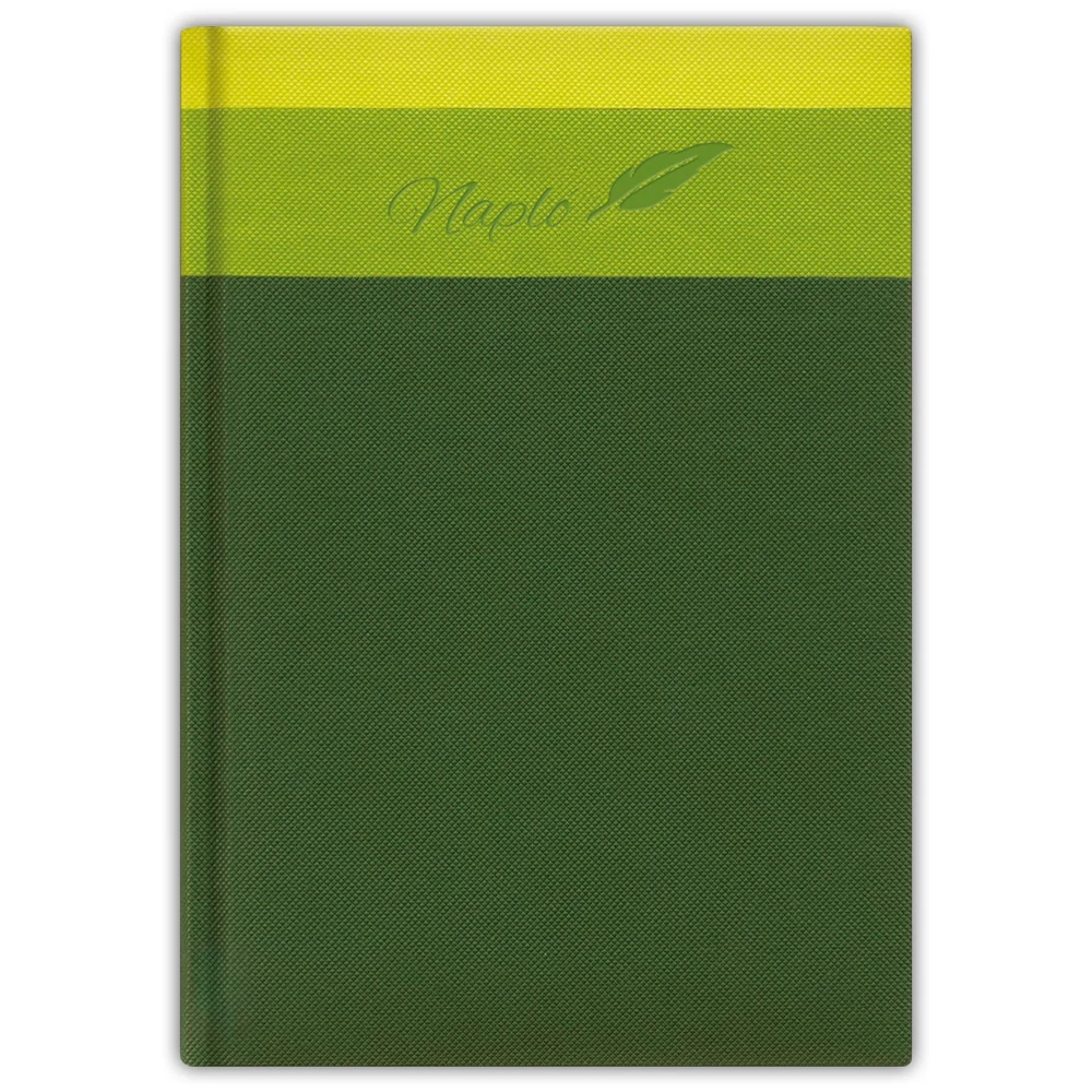 Tárgyalási napló Trinity A5 napló, fehér lapokkal zöld Dayliner 2026.