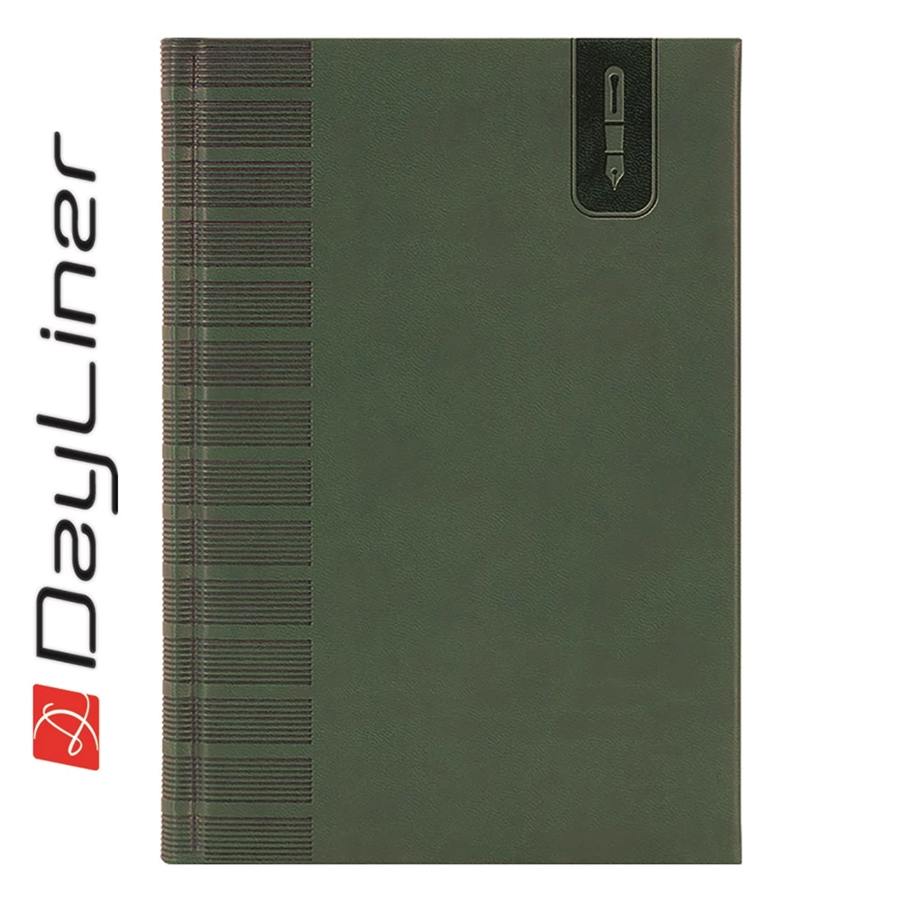 Tárgyalási napló Tucson B5 napló, fehér lapokkal zöld Dayliner 2026.