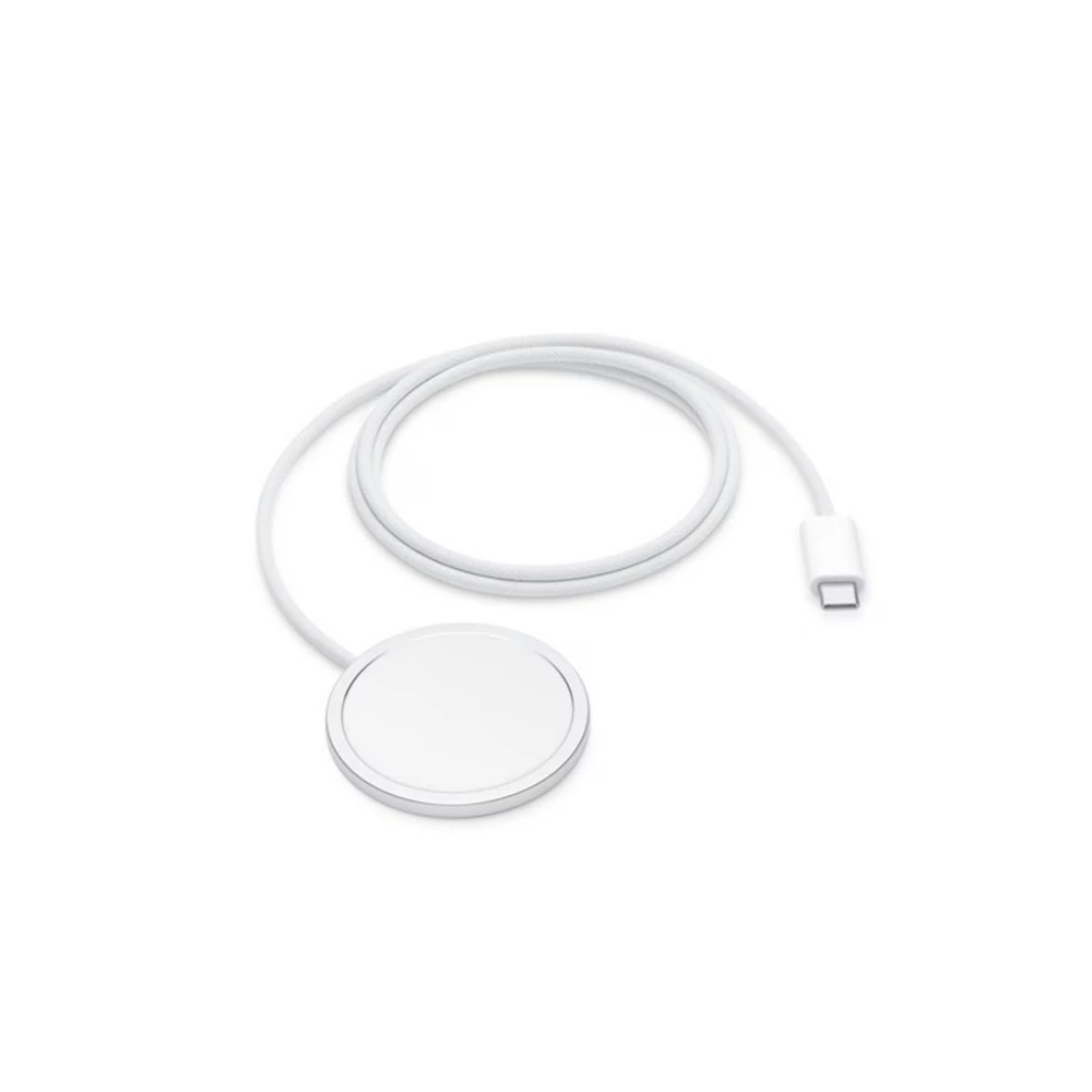 Töltő APPLE MagSafe (Type-C, gyorstöltő, wireless, MagSafe, 100cm, MHXH3ZM/A utód) fehér