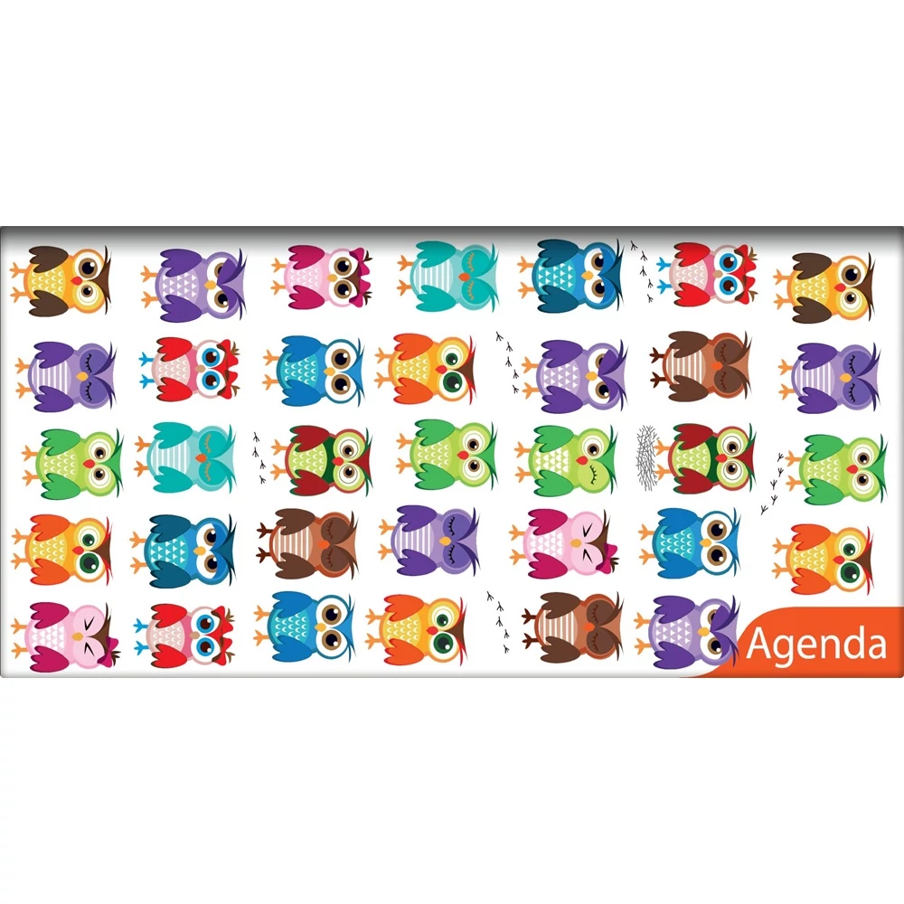 Zsebnaptár Colors fekvő heti, fehér lapokkal Happynest Narancs Dayliner 2026.