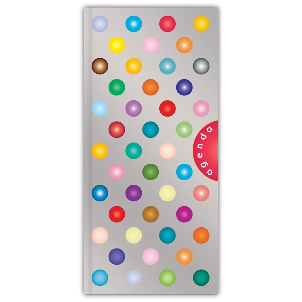 Zsebnaptár Colors fekvő heti, fehér lapokkal Magic Dayliner 2026.