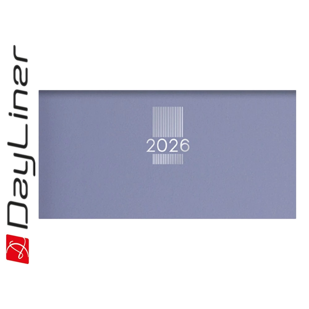 Zsebnaptár MyPastel fekvő heti, krémszínű lapokkal kék Dayliner 2026.